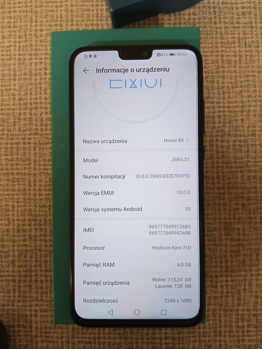 telefon honor 8x 4/128 GB nie wysylam