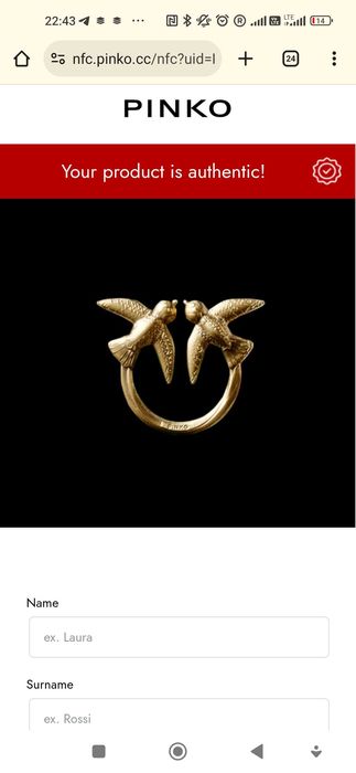 Torebka Pinko nfc original