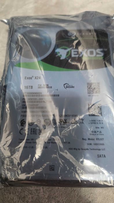 Dysk 16TB Seagate Exos X24