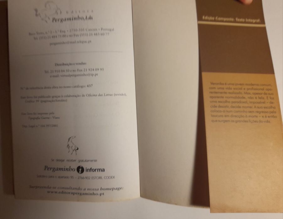 "Veronika Decide Morrer" Paulo Coelho