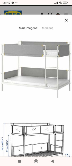 Vendo Beliche do Ikea com estrutura muito forte.