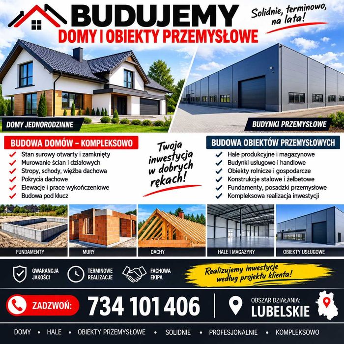 Budowa domów i obiektów przemysłowych