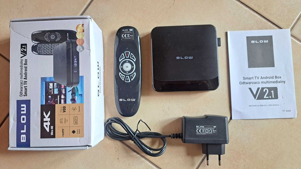 Android Smart TV BOX 4K BLOW V2.1 + pilot z klawiaturą