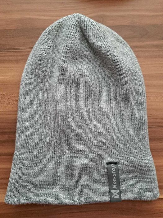 Czapka zimowa męska szara stan bdb wełna merino