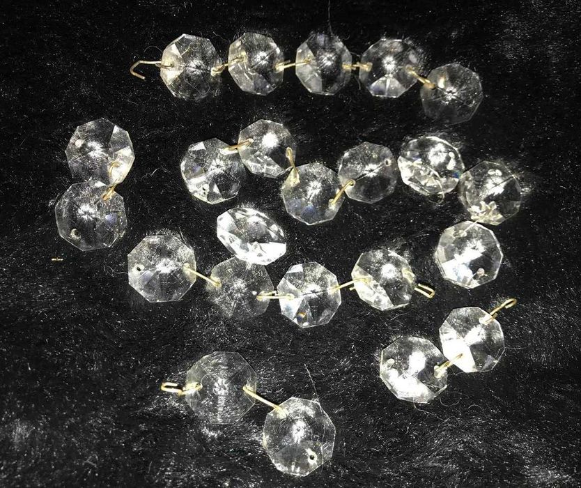 Подвески-восьмигранники хрустальные для люстр, бра, светильников