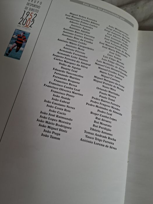 Grande livro album história do Grupo Desportivo de Direito rugby