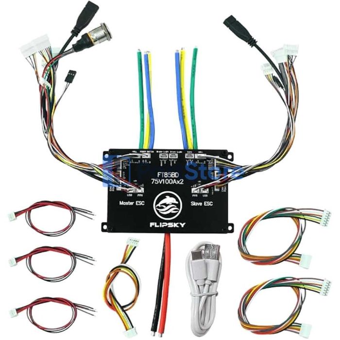 Контроллер Flipsky FT85BD Dual ESC 84V 200A в алюміневому корпусі