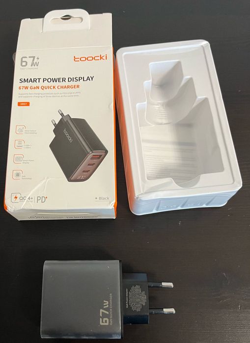 GAN зарядка 67w топова якісна USB toocki PD QC зарядное ноутбук
