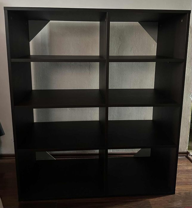 Regał 8-komorowy – kolor wenge / ciemny brąz