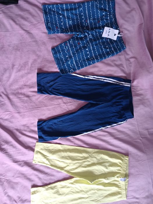 Zestaw idealny do szkoły 11 sztuk.  leginsy dziewczęce rozm. 134