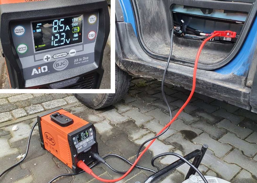 Prostownik + Rozruch + Spawarka INWERTEROWA BJC inwertorowa 200A