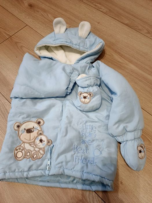 Kurtka nowa z rękawiczkami r 74-80 cm