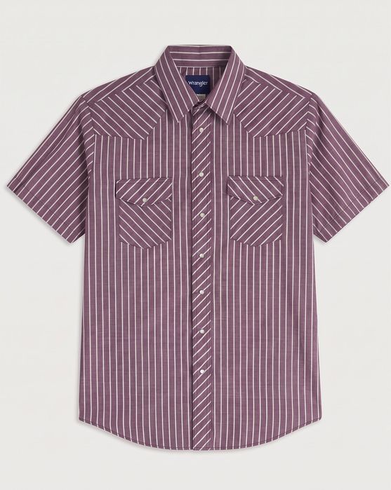 Wrangler Premium koszula w paski z krótkim rękawem Western Vintage Rozmiar L I83