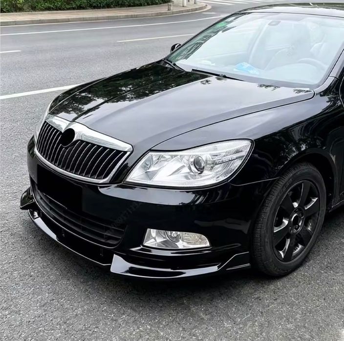 Губа бампер Skoda Octavia накладка на бампер Шкода Октавия юбка бампера сплитер обвес элерон шкода