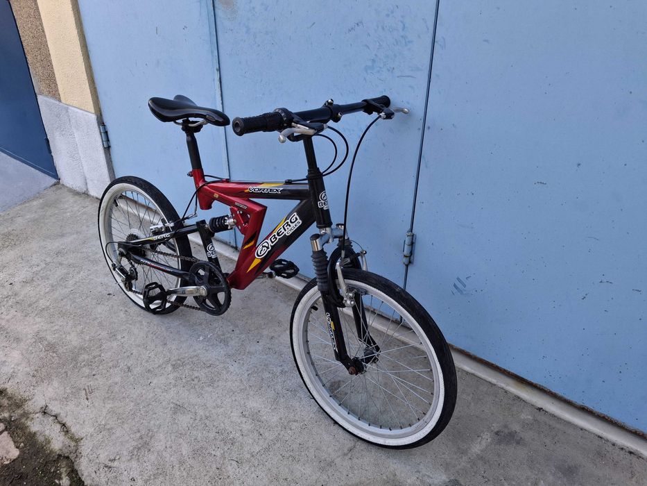 Bicicleta dupla suspensão roda 20 para 6 a 10 anos de idade