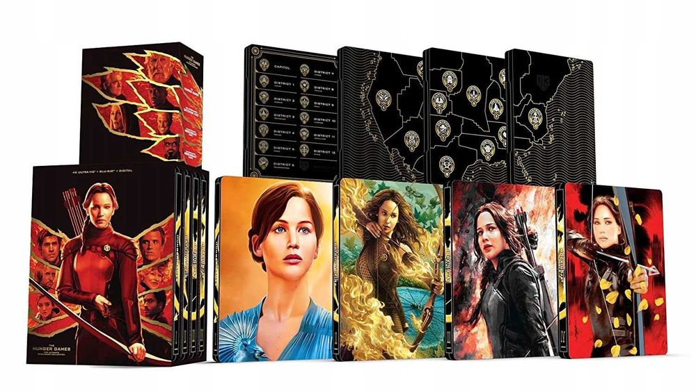 Hunger Games Igrzyska Śmierci 1-4 Collection Steelbook 4K UHD wer.ENG