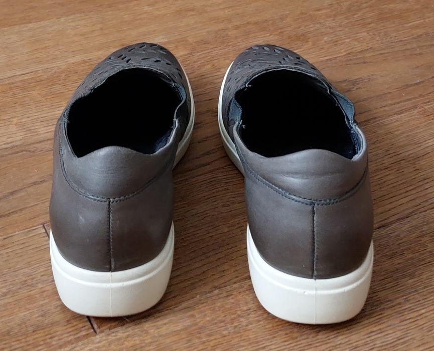 Ecco Soft туфли мокассины слипоны ориг.р.39(25,5см)