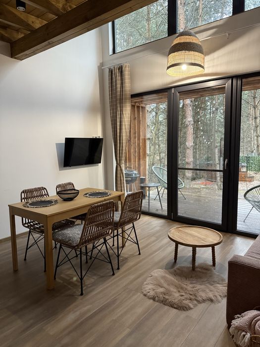 DOMEK z jacuzzi nad wodą LABA CHAŃCZA zalew Raków wieczór panieński