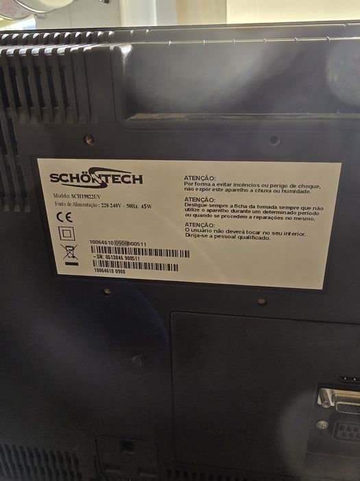 Televisão SCHONTECH  Modelo SCH19822UV