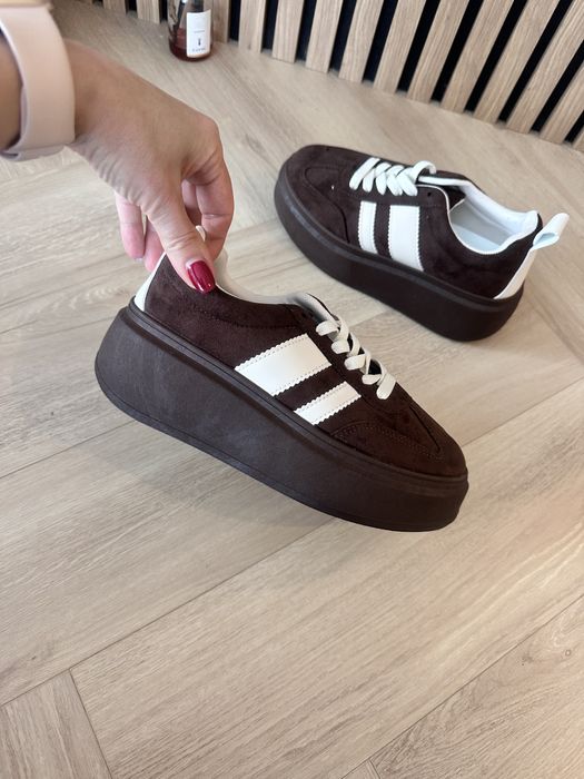 Nowe czekoladowy braz 36-41 sneakersy buty
