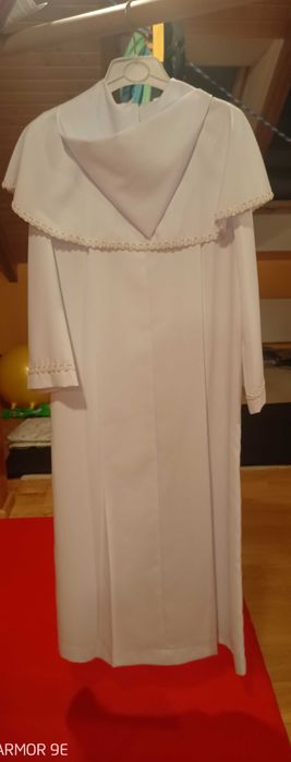 Alba komunijna chłopięca z kapturem