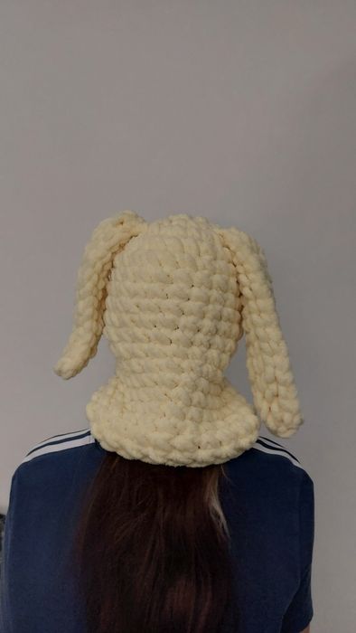 Шапка біні з маскою балаклава лимонно жовтого кольору