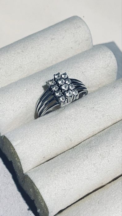 Anel de ouro branco 19.2k