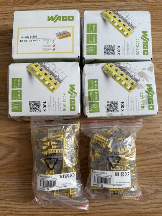 WAGO 3,5,8 клеммы (оригинал,)— 50, 25, 100 шт в упаковке