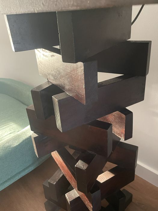 Consola Gato Preto em madeira de castanho