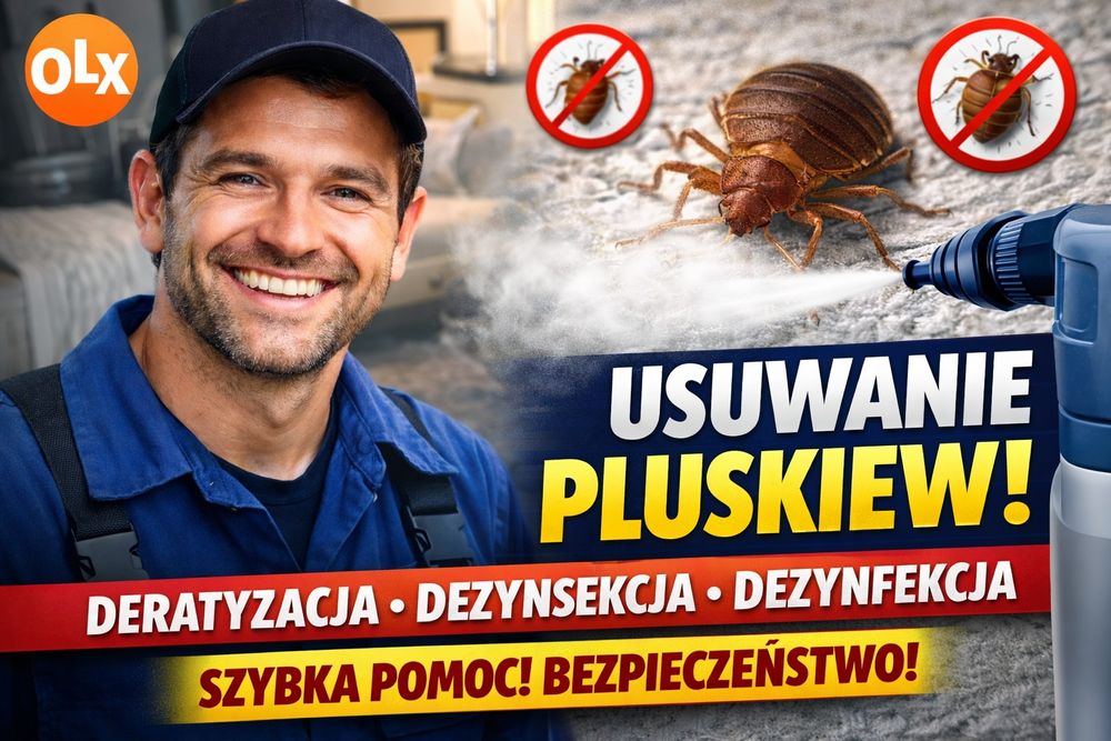 Usuwanie pluskiew Dezynfekcja Dezynsekcja Deratyzacja