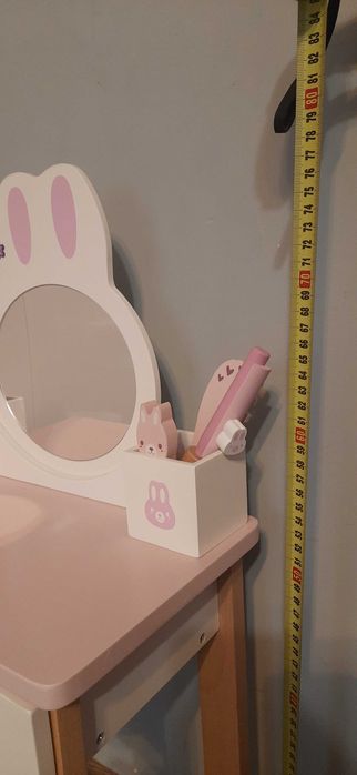 Toaletka drewniana króliczek dla dziewczynki Nunukids