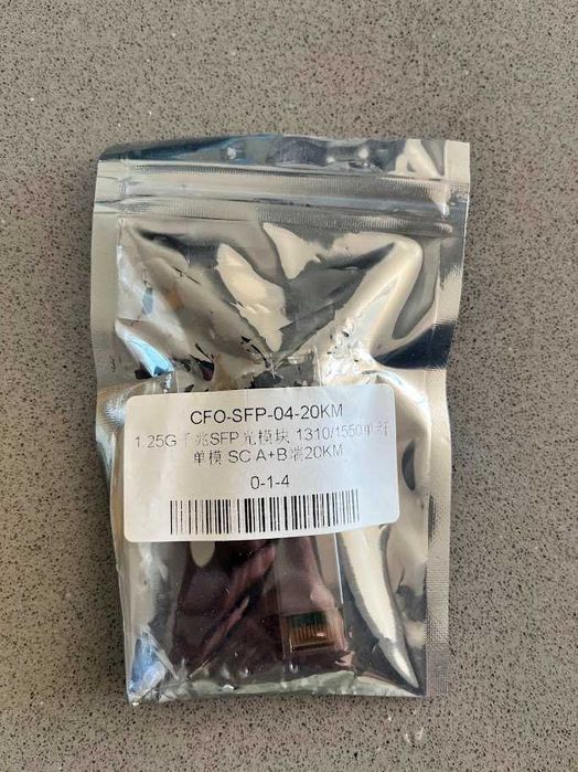 Módulo SFP Gigabit BiDi SC 1.25G 20km 1310/1550nm Monomodo