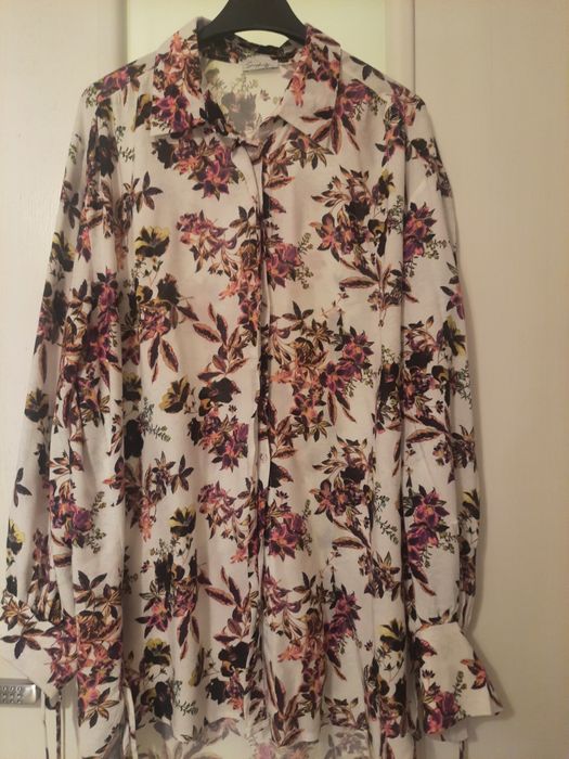 Wiosenna bluzka w kwiaty oversize  Simplicity L 100% wiskoza
