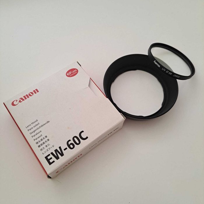 Canon EF 50mm f/1.4 USM + Parasol + Filtro UV Hama de 58 mm