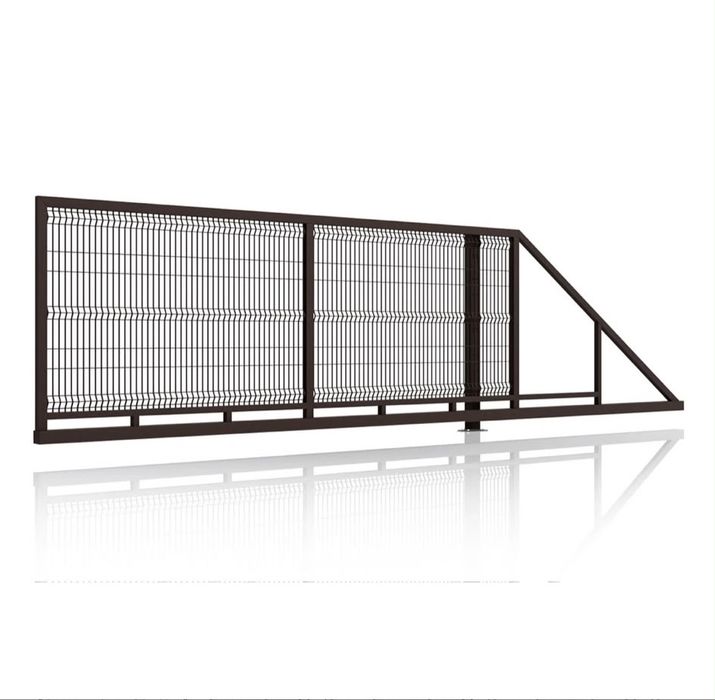 Brama ogrodzeniowa przesuwna panel siatka 3D 4 metry - prawa