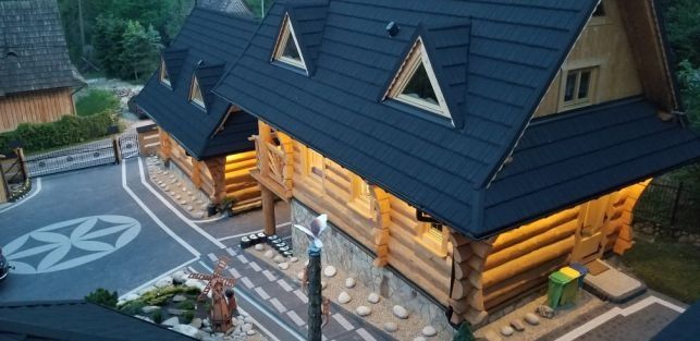 Domki z kominkiem i widokiem na góry Pokoje Noclegi w górach Sauna Spa