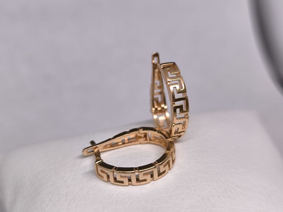 Серьги золотые в стиле Versace (3.25г)