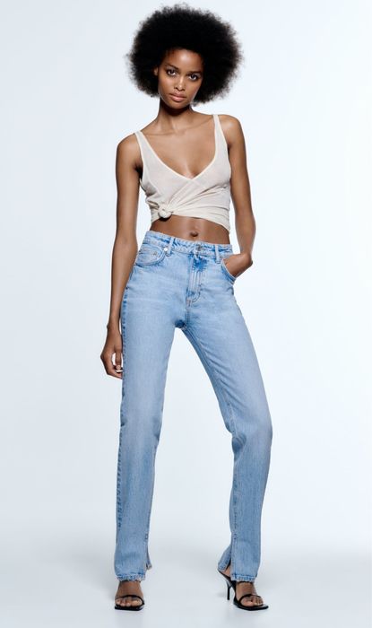 Джинси zara з розрізами