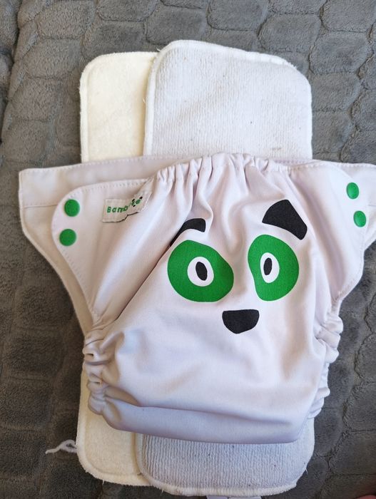 Wielorazowa pieluszka, regulowana, 3 wkładu wymienne , bambiboo