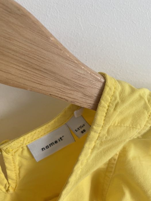 Sukienka haftowana name it 86 żółta falbanki jak newbie