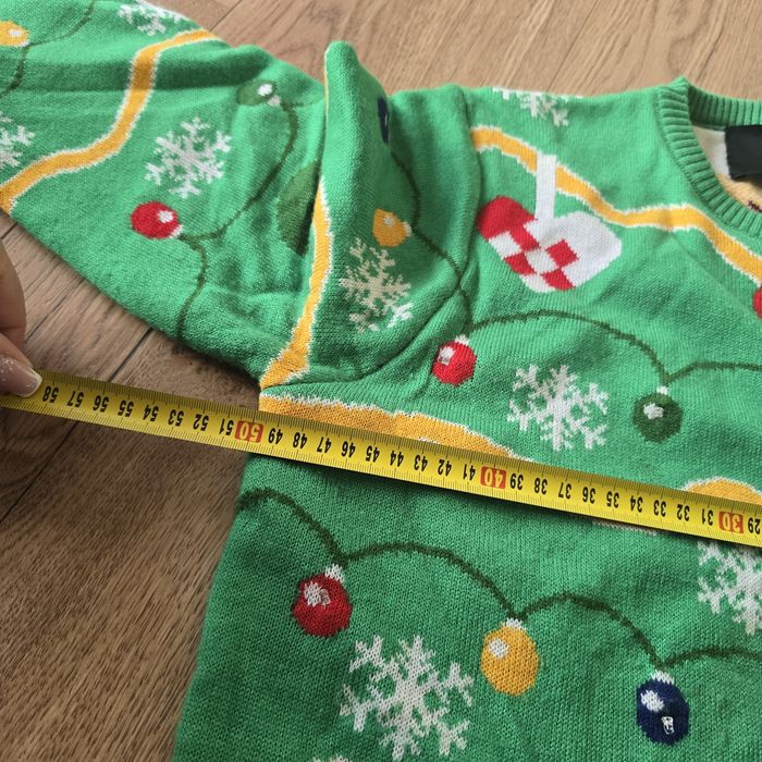 Sweter świąteczny hm m 38 light świecący święta sesja długi rękaw
