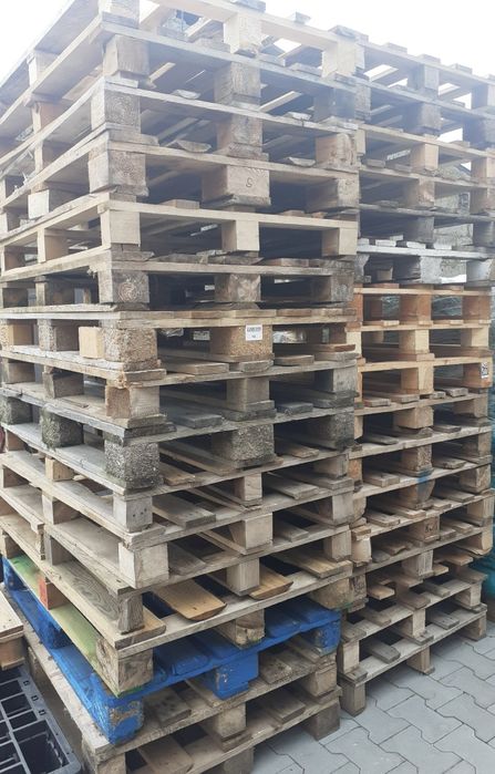 Palety drewniane 120x80cm jednorazowe Euro połówki