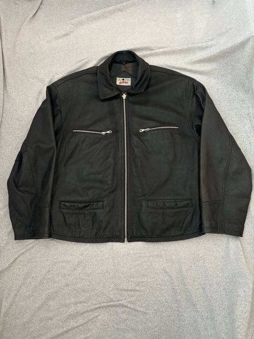 Кожаная куртка педжак винтаж quadro sportment