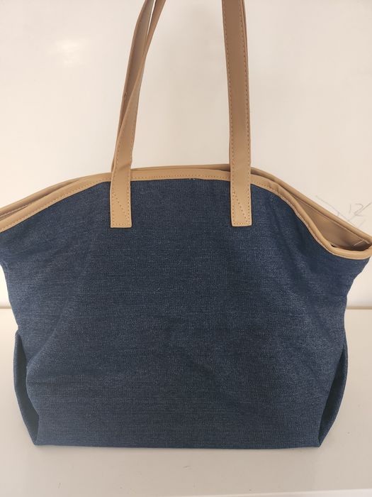 Torba jeansowa duża szoperka Made in Italy