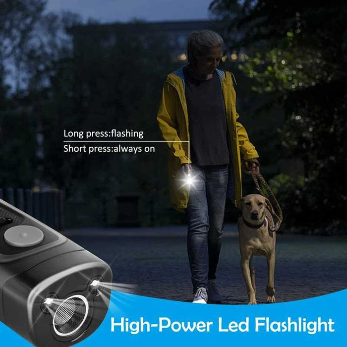 Ультразвуковой отпугиватель собак Ultrasonic PU-60B відлякувач и LED+