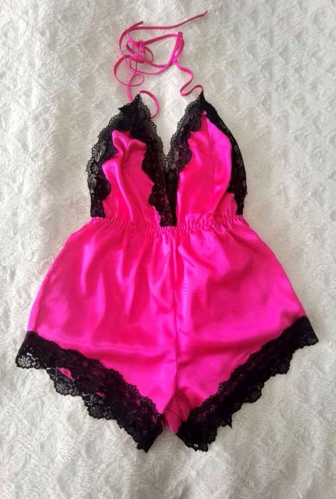 Różowa piżama koronkowa Sexi M 38