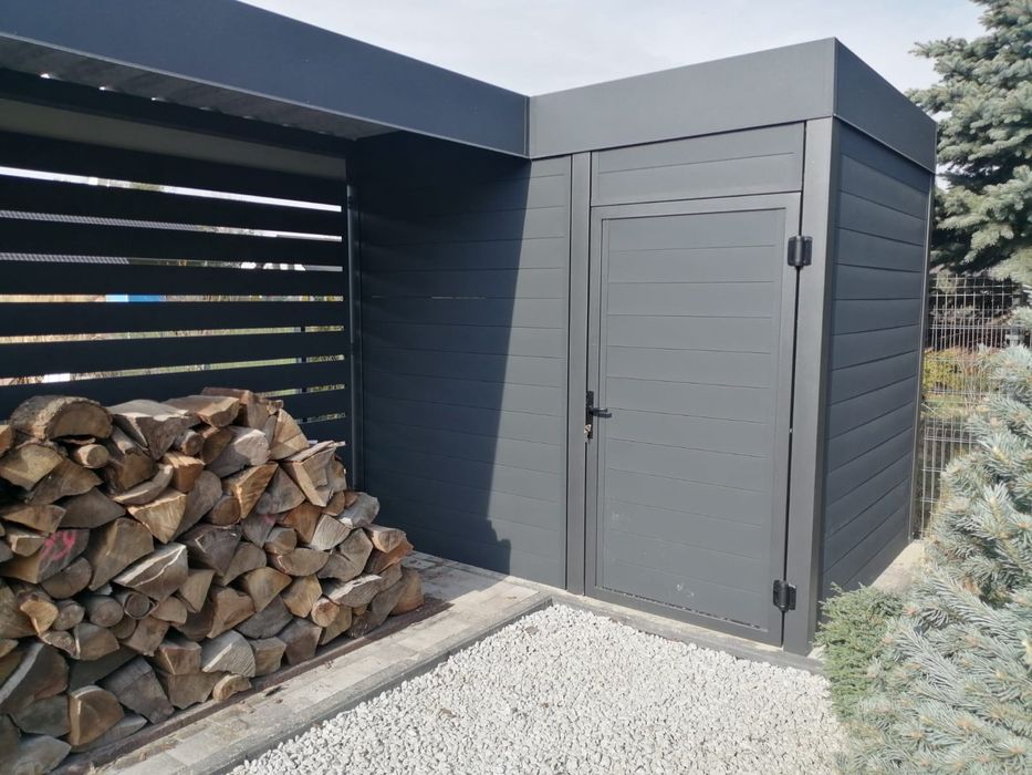 Nowoczesna wiata garażowa, carport, garaż, zadaszenie