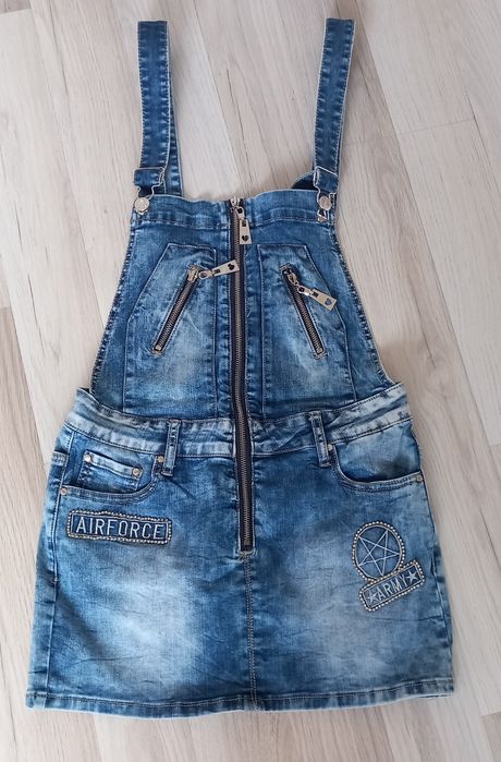 Jeansowa ogrodniczka 38(M)