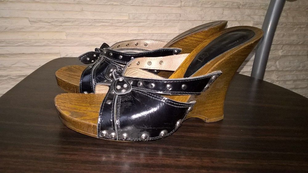 Klapki na koturnie Lasocki