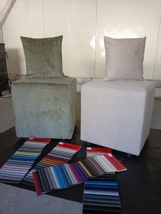 Pufa tapicerowana z poduszką w kpl na zamówienie!